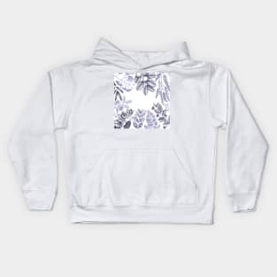 Botanical navy floral Kids Hoodie